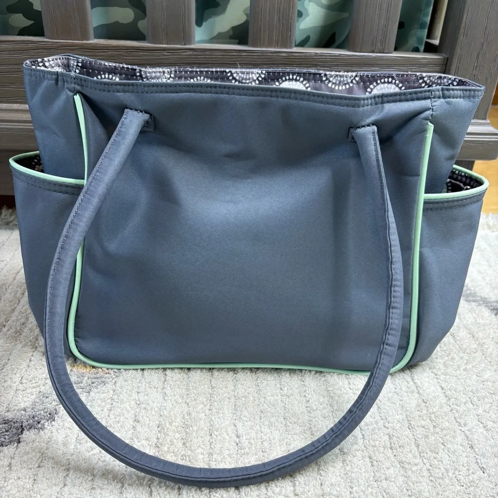 Carters Grey Shoulder Diaper Bag
